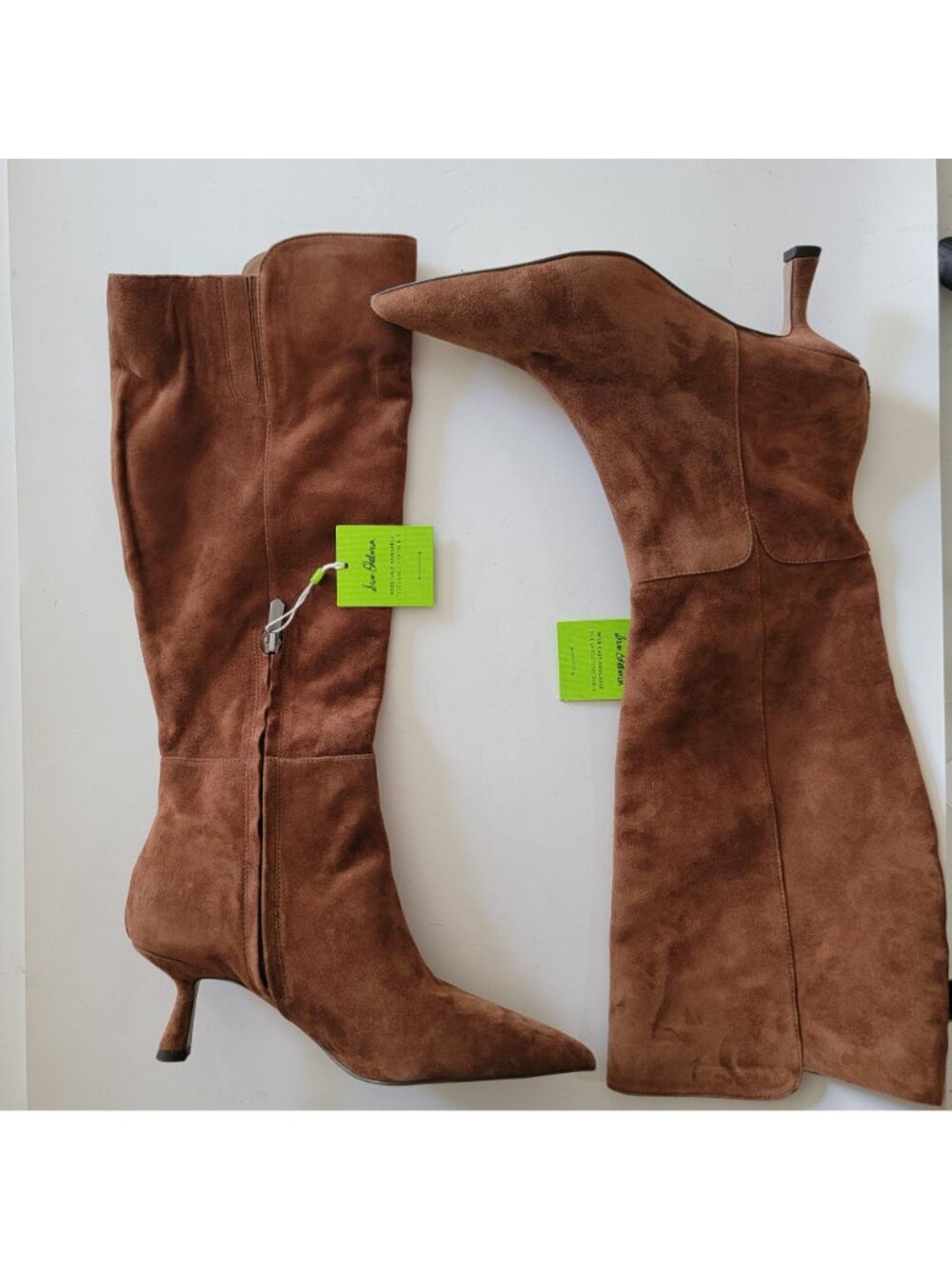 NEW Sam Edelman Taylin Knee High Boots Kitten Heel Minimalist Suede Womens 9 - Picture 2 of 9